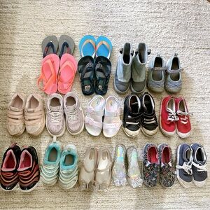 Size 10 - Kids Toddler Shoes Sneakers Sandals Boots Bundle of 17 Nike